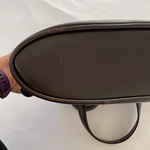 Mark Cross Brown Leather dome satched bag Vintage - Picture 12 of 13